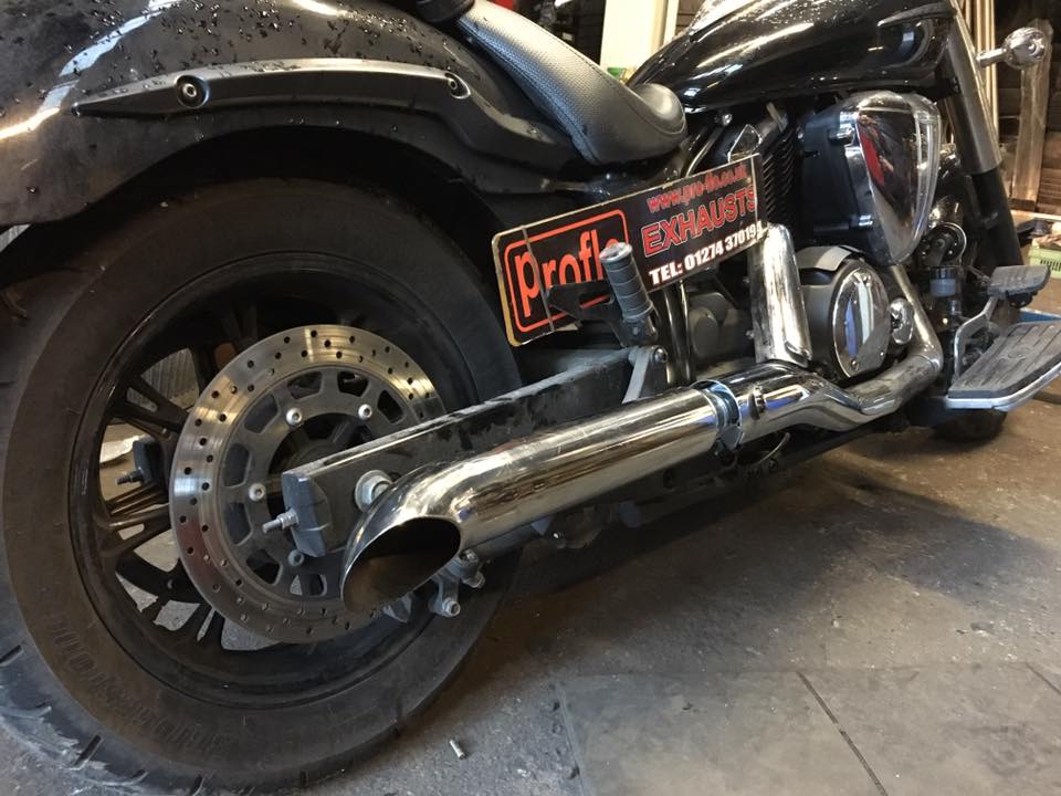 Motorcycle exhaust workshop